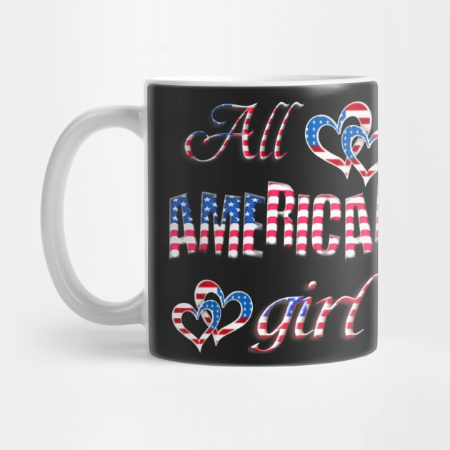 Patriotic All American Girl Red White And Blue by Atteestude